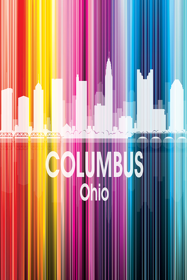 Columbus OH 2 Vertical Digital Art by Angelina Tamez