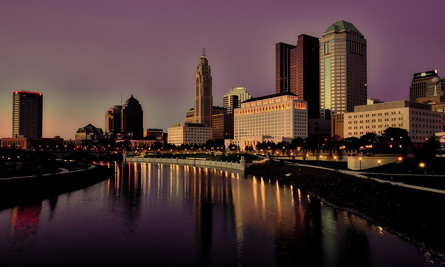 Columbus Ohio at Sunset Photograph by Mountain Dreams