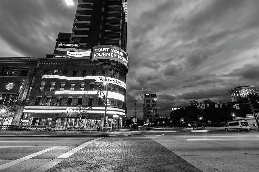Columbus Ohio Downtown Black and White  Photograph by John McGraw