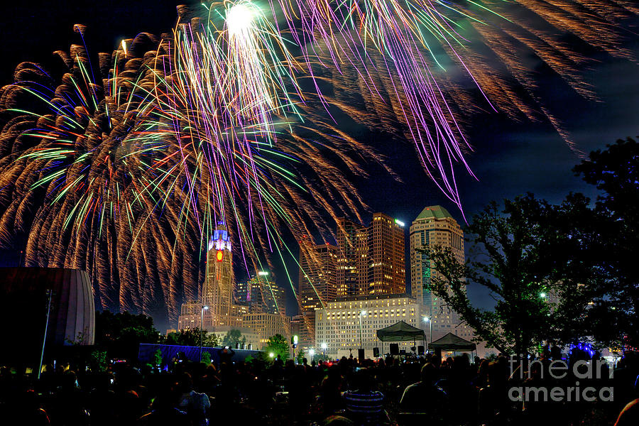 Columbus Ohio Fireworks Photograph by Pam Burley Fine Art America