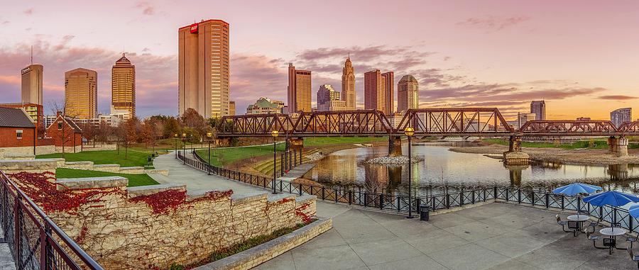 Columbus Ohio Skyline At Sunset Photograph By Scott McGuire Fine Art 