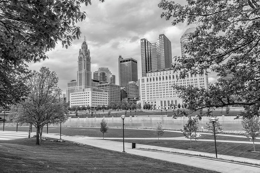 Columbus Ohio through the trees Photograph by John McGraw