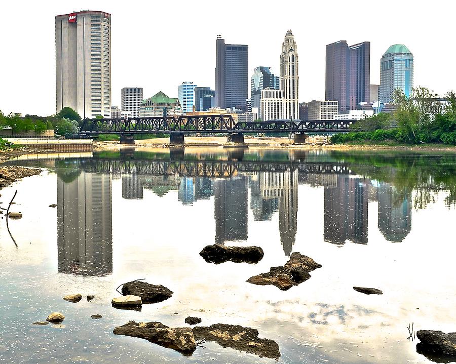 Columbus Reflecting in the Scioto Photograph by Frozen in Time Fine Art Photography
