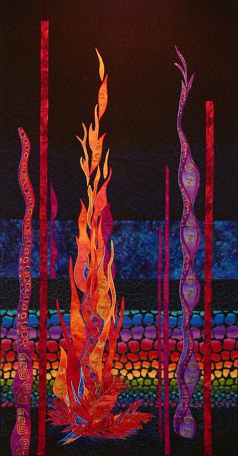 Column of Fire Tapestry - Textile by Pat Dolan