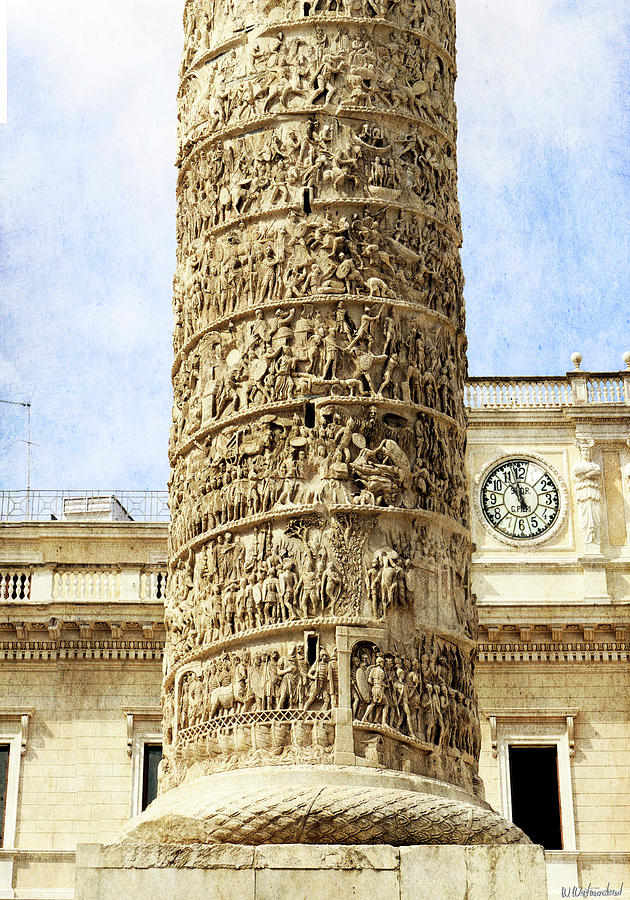Column of Marcus Aurelius fragment Photograph by Weston Westmoreland