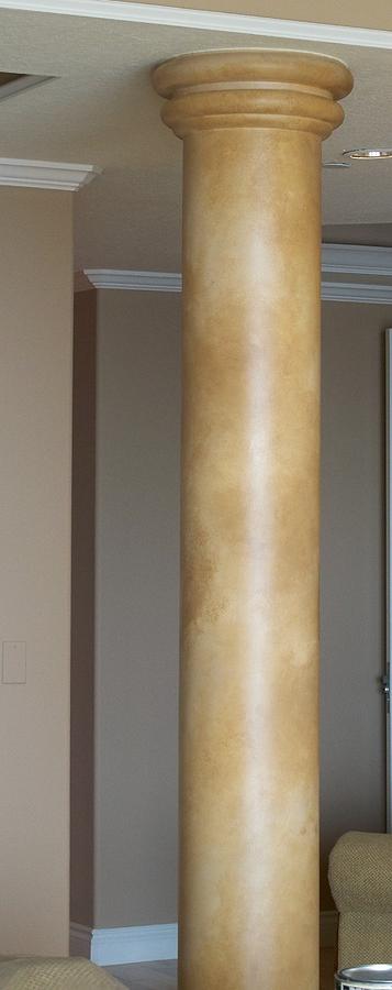 Column with Color Glaze Painting by Anita Parker