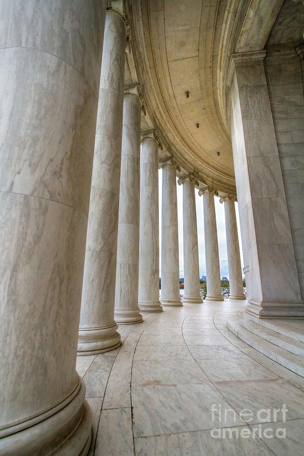 Columns Around the Jefferson Memorial Photograph by Karen Jorstad