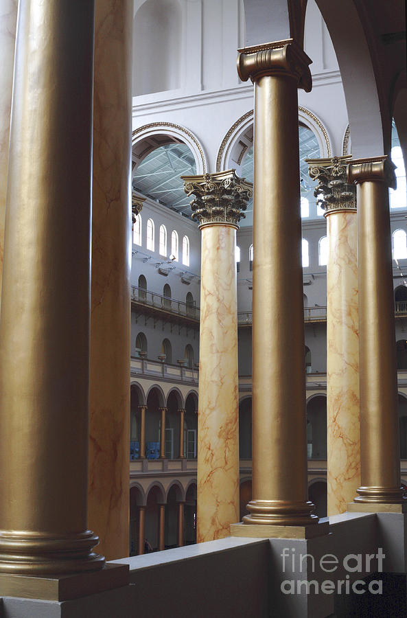 Architecture Photograph - Columns at the National Building Museum in Washington DC by William Kuta