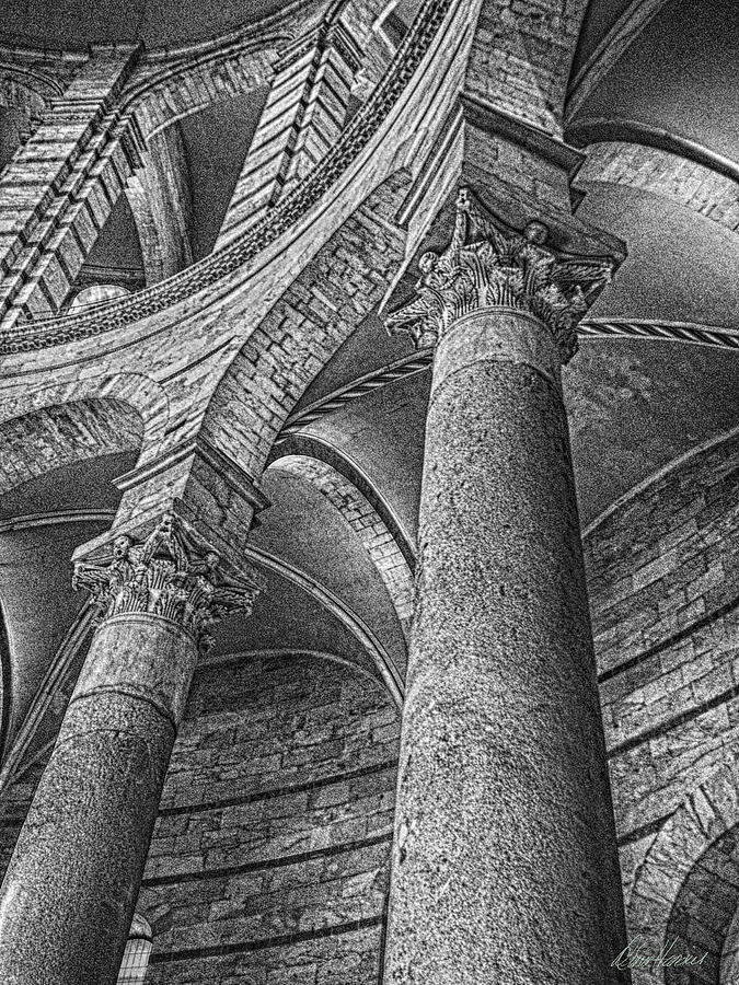 Columns Black and White Photograph by Diana Haronis