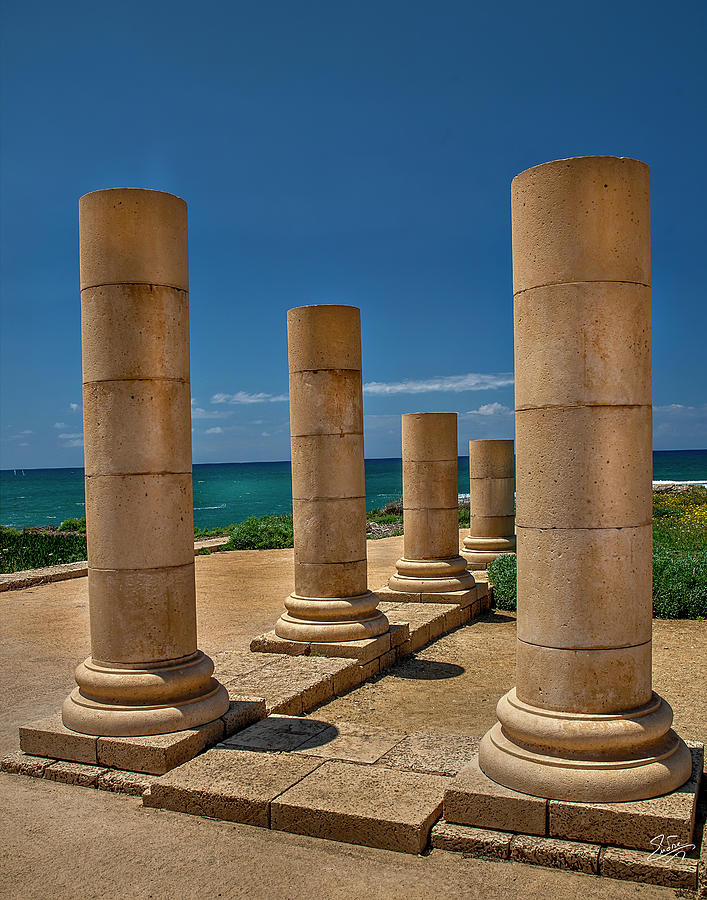 Columns By The Sea Photograph by Endre Balogh