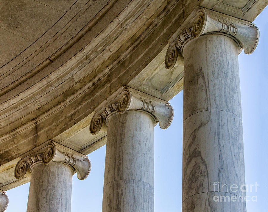 Columns Detail Jefferson Memorial Photograph by Jerry Fornarotto