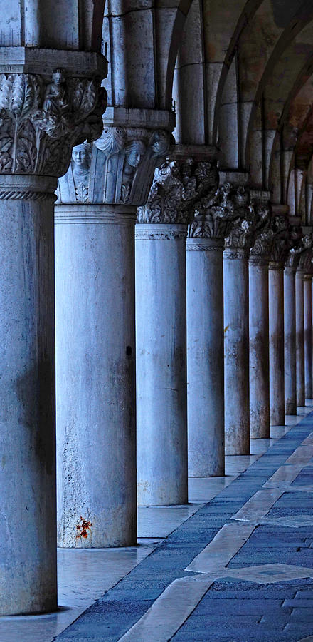 Columns From The Doges Palace Arcade In Venice, Italy Photograph by Rick Rosenshein