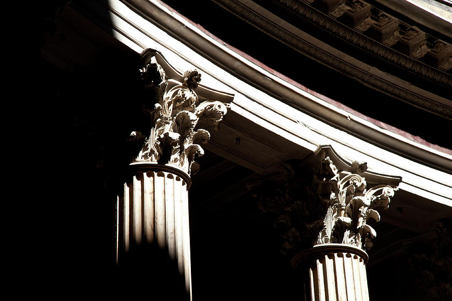 Columns in Rome Pantheon, Italy Photograph by Paolo Modena