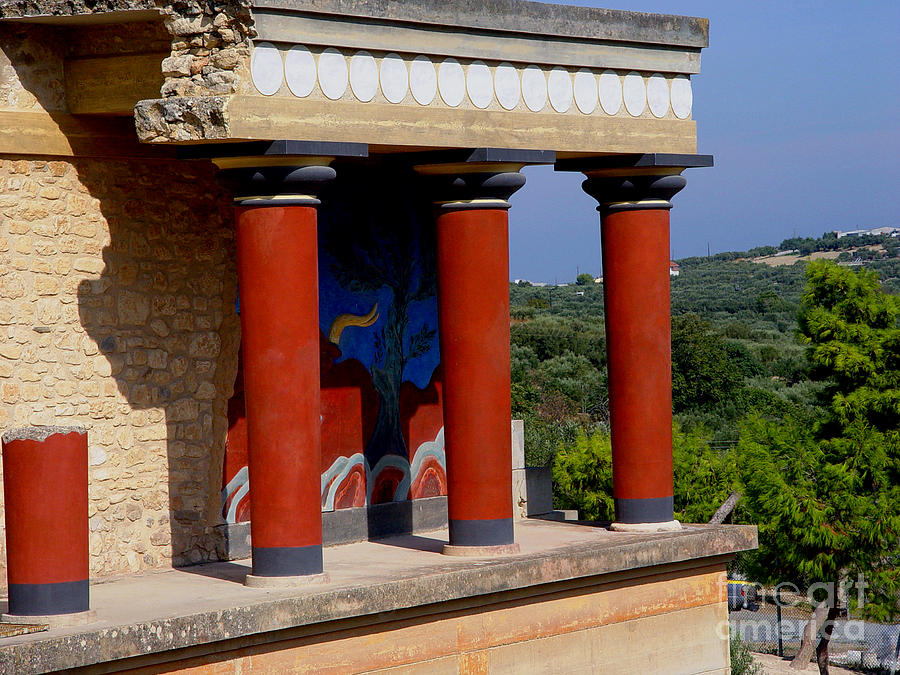 Columns of Knossos Greece Photograph by Nancy Bradley
