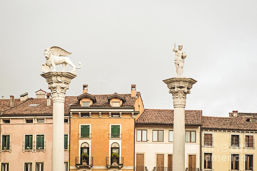 Architecture Photograph - Columns of Piazza Signori by Prints of Italy