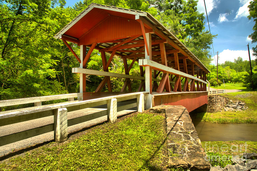 Colvin King Post Covered Bridge Photograph by Adam Jewell