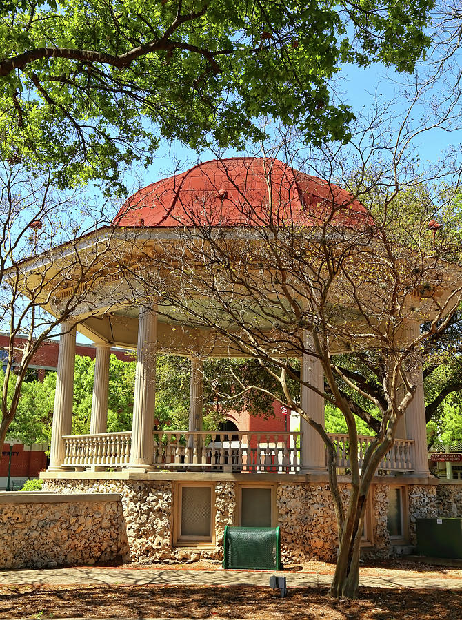Comal County Gazebo in Main Plaza Photograph by Judy Vincent