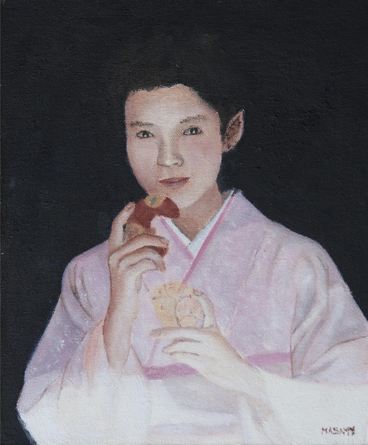Portrait Painting - Comb by Masami Iida