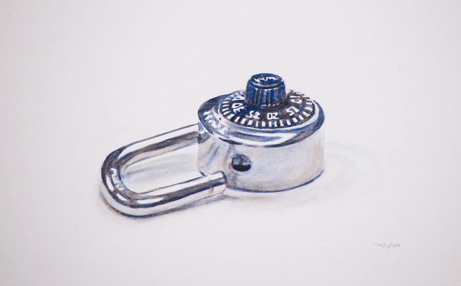 Combination Lock Painting by Christopher Reid