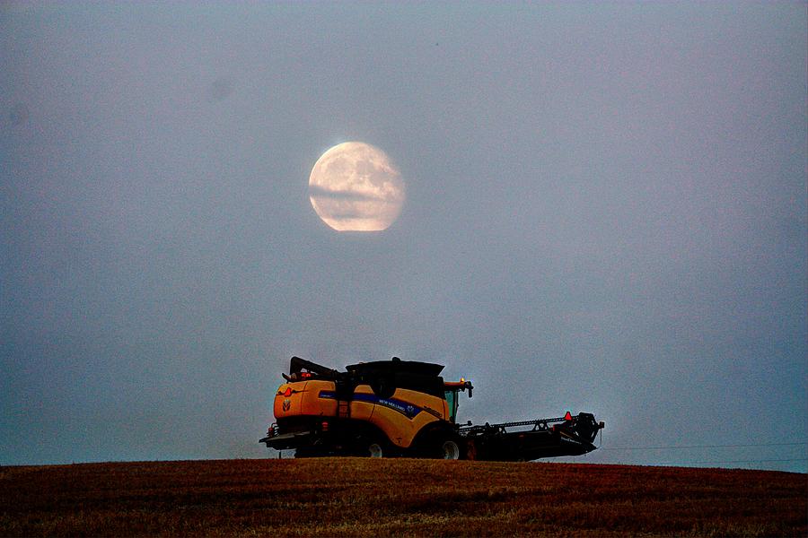 Combine Moon Photograph by David Matthews
