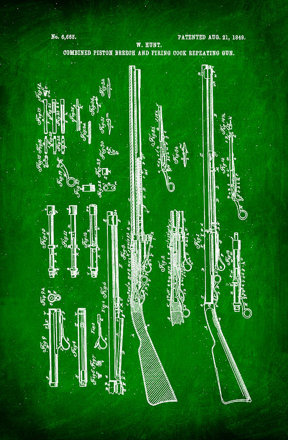 Combined Piston Breech and Firing Cock Repeating Gun 1b Mixed Media by Brian Reaves