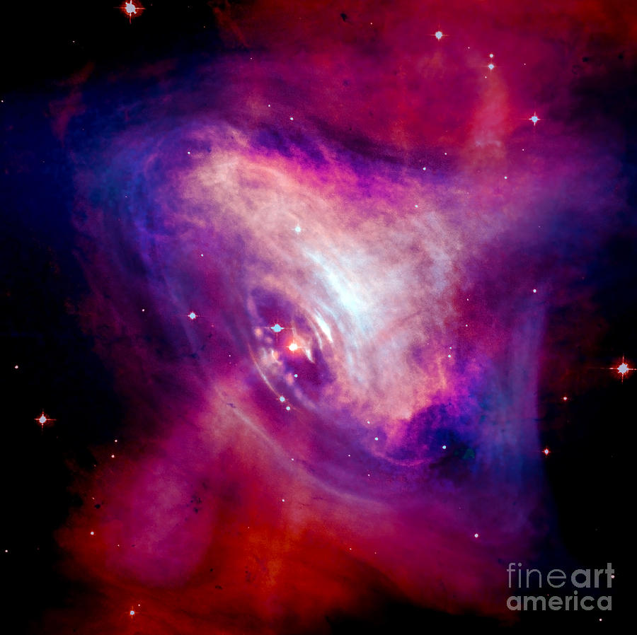 Combined X-Ray and Optical Images of the Crab Nebula Photograph by Nicholas Burningham