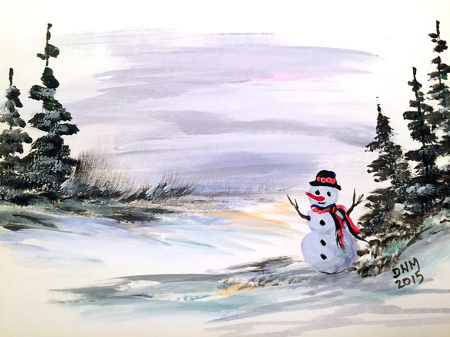 Winter Painting - Come and play with me by Dorothy Maier