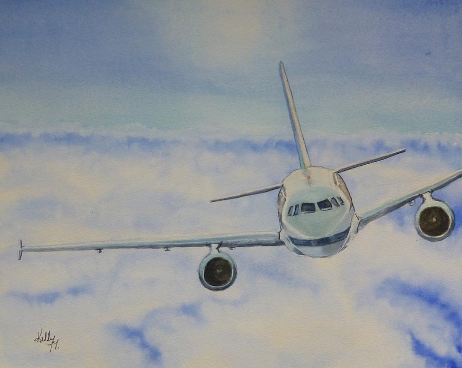 Come Fly With Me.... Plane Painting by Kelly Mills