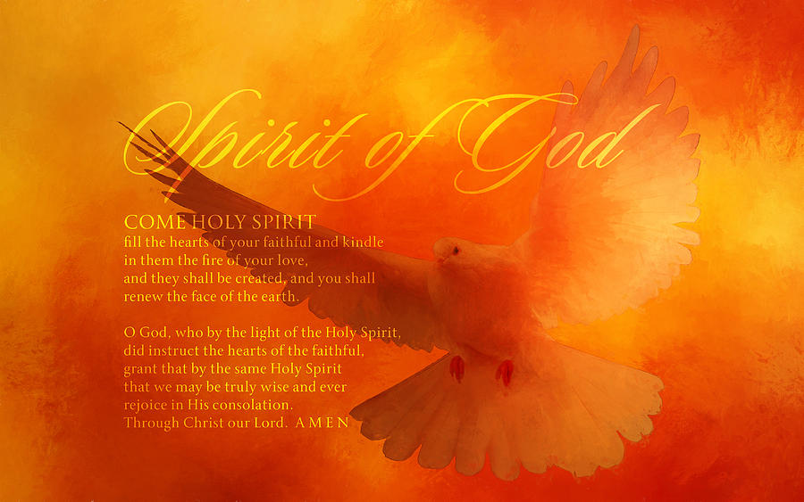 Easter Digital Art - Come Holy Spirit by Terry Davis