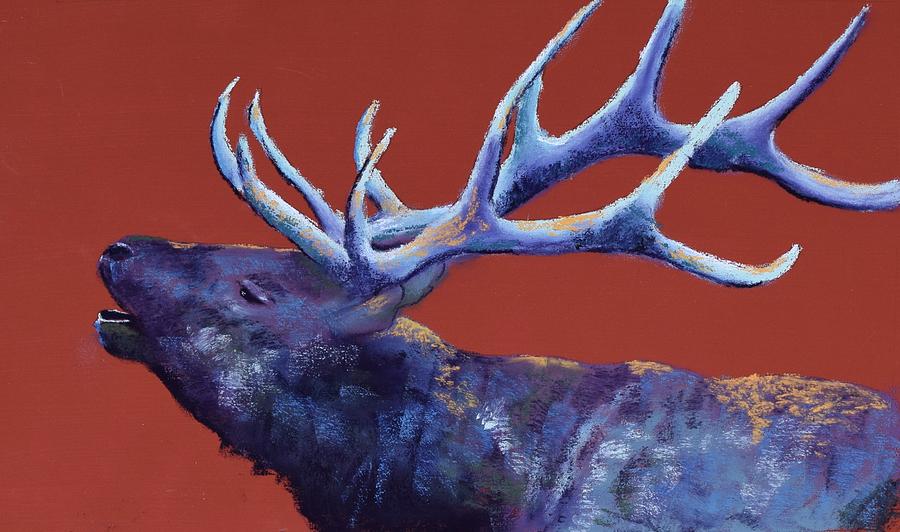 Bull Elk Painting - Come To Me by Celene Terry Bull Elk Painting - Come To Me by Celene Terry