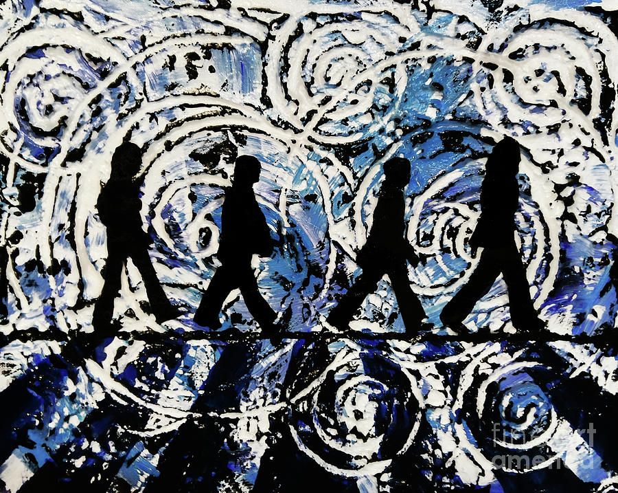 Come Together On The Celestial Abbey Road Painting by Alys Caviness-Gober