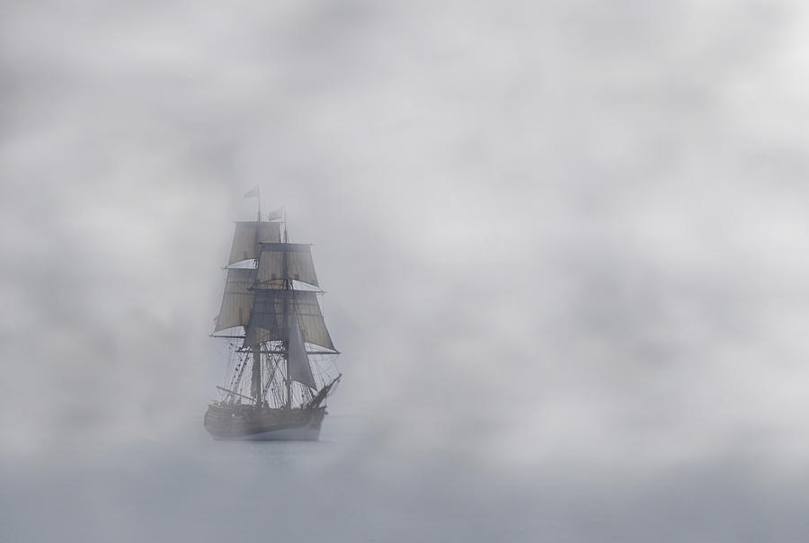 Tall Ship Photograph - Comes A Ghost by Mark Alder