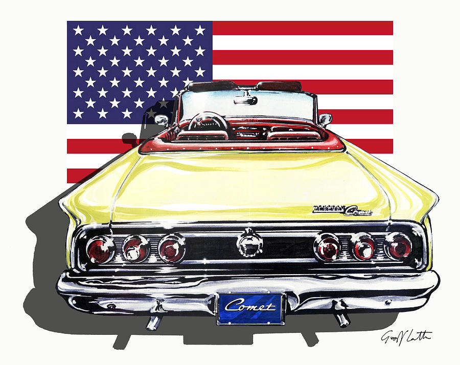 Ford Painting - Comet S22 Convertible from Mercury 1963 by Geoff Latter