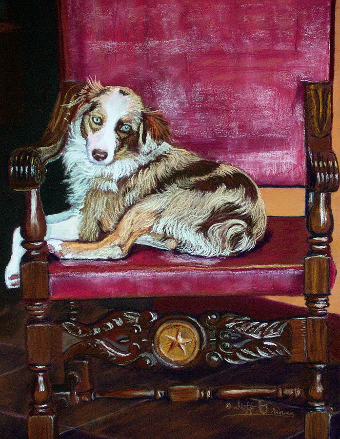 Dog Painting - Comfort Zone by Stephanie Grimes