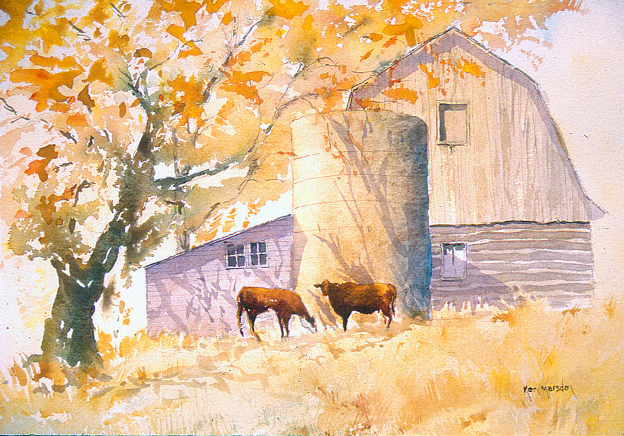 Comfortable-Autumn Painting by Ken Marsden