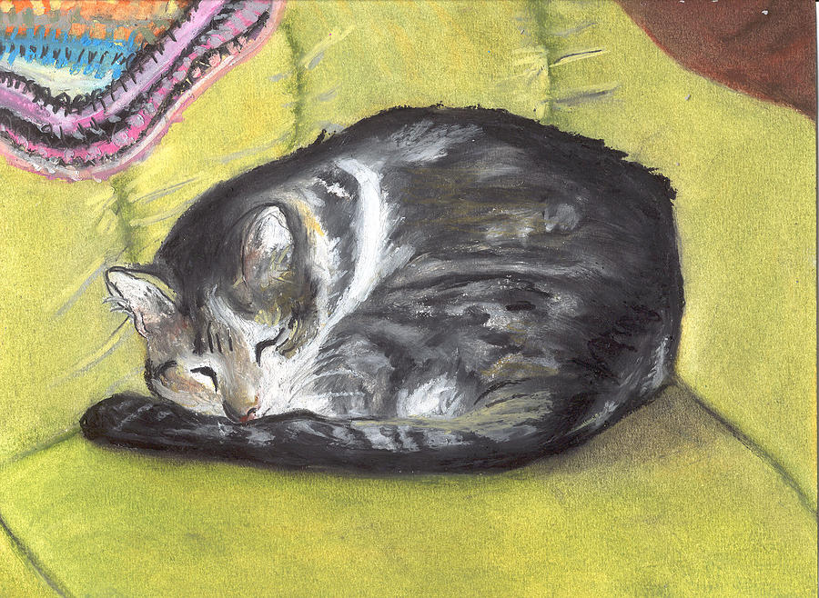 Comfortable Cat Painting by Pamela Wilson - Fine Art America