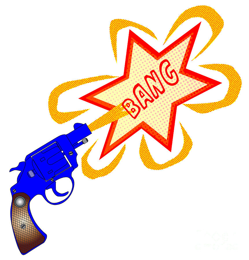 Comic Gun Bang Digital Art