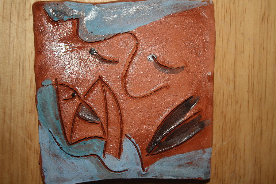 Coming - Tile Ceramic Art by Gloria Ssali