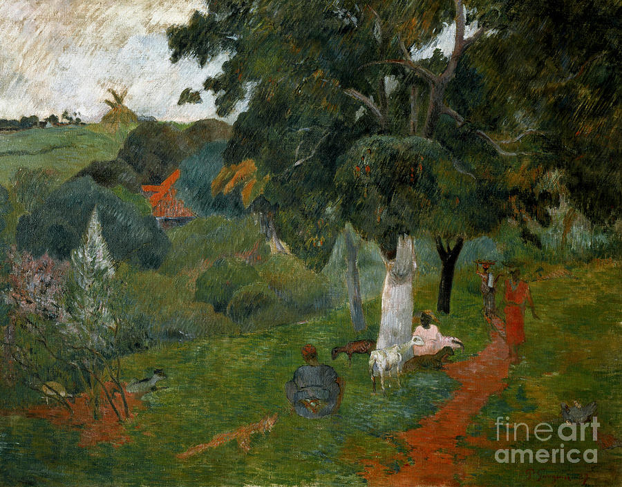 Paul Gauguin Painting - Coming and Going, Martinique, 1887 by Paul Gauguin