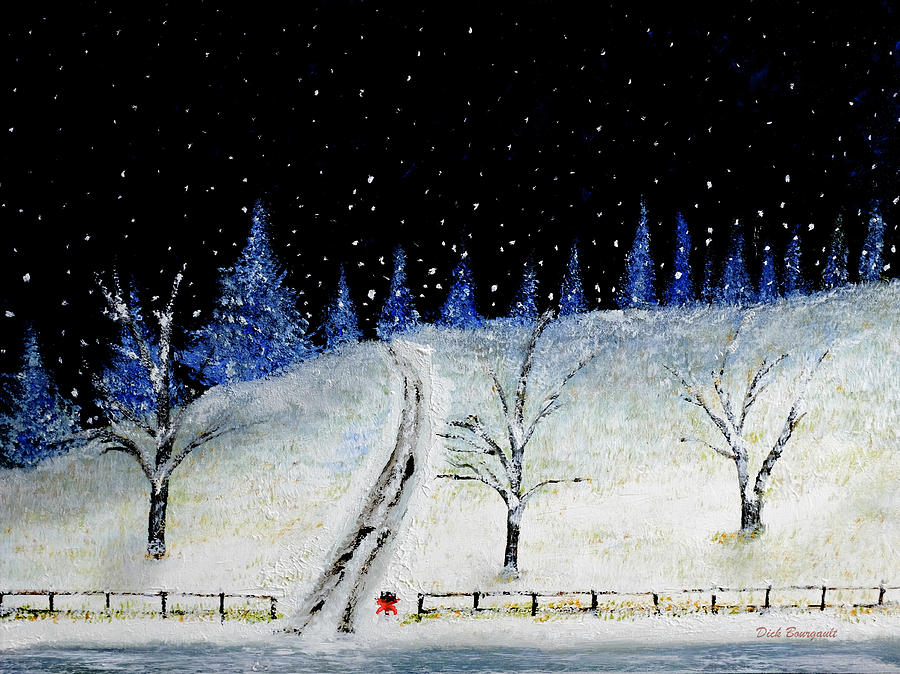 Coming Home for Christmas Painting by Dick Bourgault