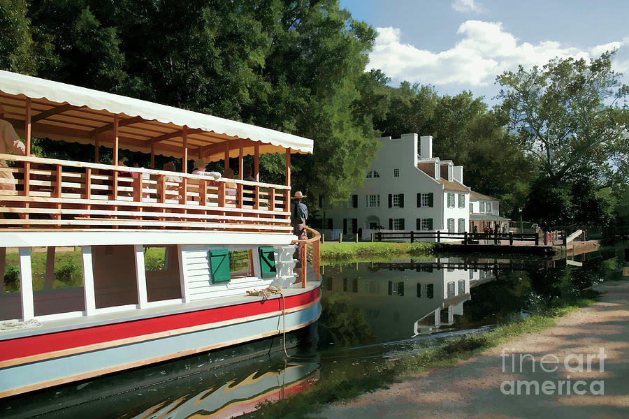 Coming in to Great Falls Tavern on the C and O Canal in Maryland Digital Art by William Kuta