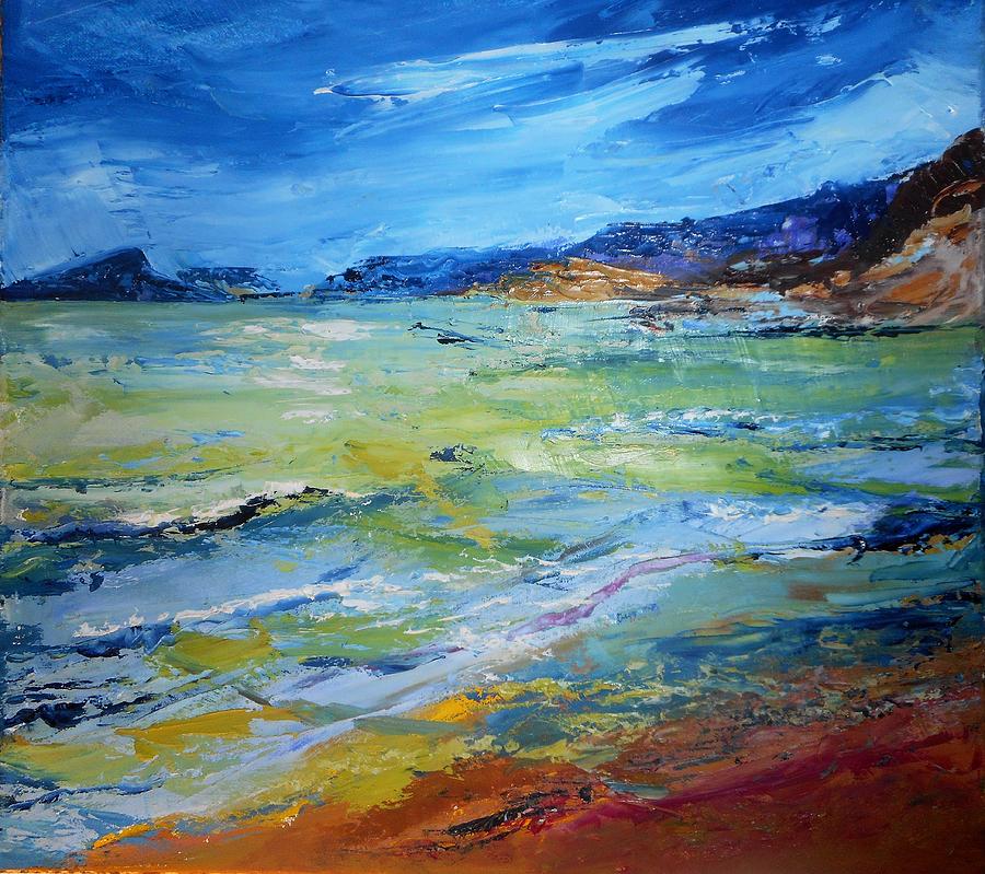 Holiday Painting - Coming Storm at El Portet by Christine Storey