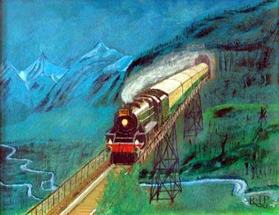 Coming Through the Tunnel Painting by Richard Le Page