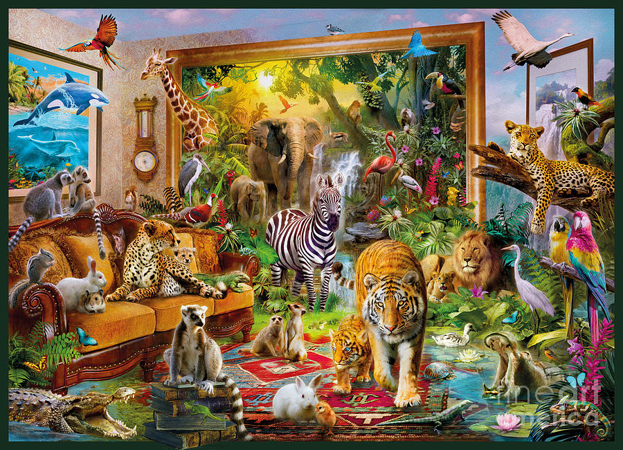 Animal Digital Art - Coming to room by MGL Meiklejohn Graphics Licensing