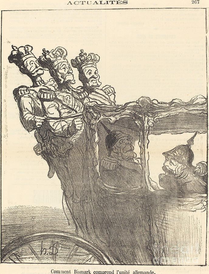 Comment Bismarck Comprend L'unit? Allemande Drawing By Honor? Daumier ...