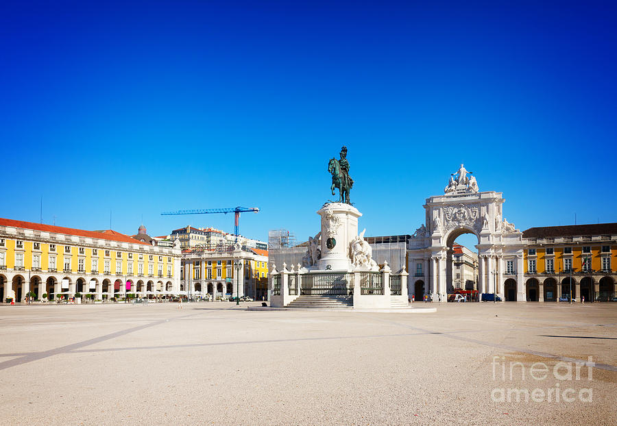 Commerce square  in Lisbon Photograph by Anastasy Yarmolovich