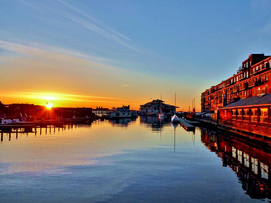 Commerce Wharf Sunrise Photograph by Scott Hufford