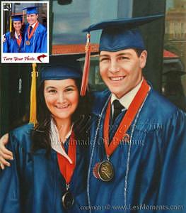 Portrait Painting - Commission Graduate Oil Painting Based On Your Photo by Les Moments Portrait Painting - Commission Graduate Oil Painting Based On Your Photo by Les Moments