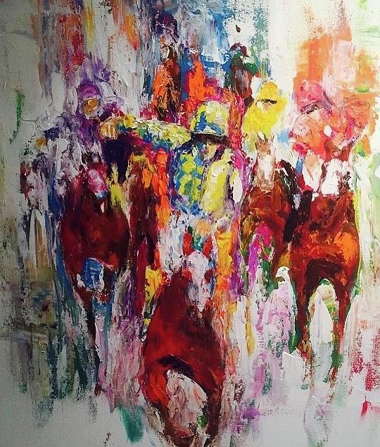 Races #1 Painting by Heather Roddy