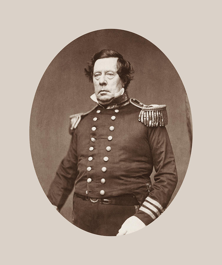 Commodore Matthew Perry Portrait Photograph by War Is Hell Store